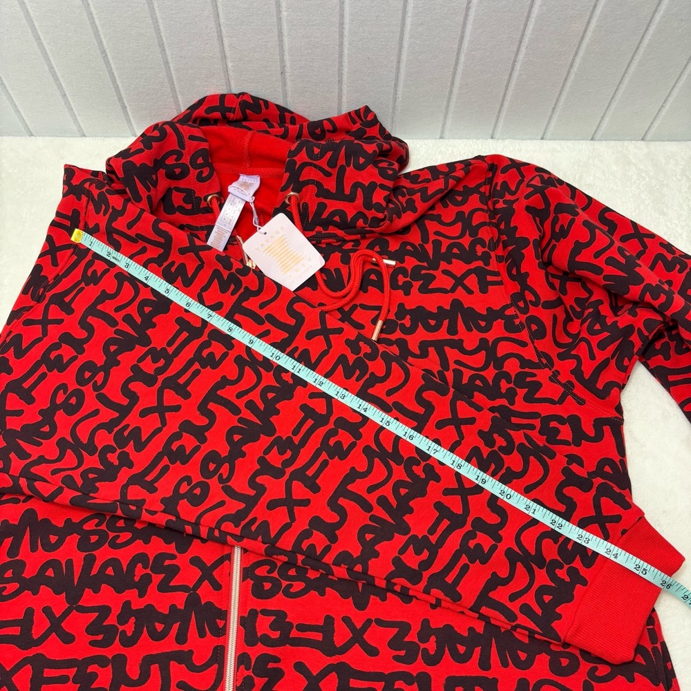 Savage X Fenty By RIHANNA HOODED ONESIE
Red Black Graphic Jumpsuit  Size 22-24 - Picture 13 of 13